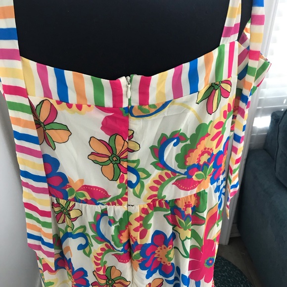 Flying Tomato Floral Maxi Dress S: 2X Tie-strap Top, Square Neck *see Desc. - Picture 5 of 6